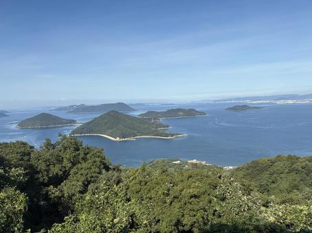 紫雲出山　三豊市 三豊市,紫雲出山,海の写真素材