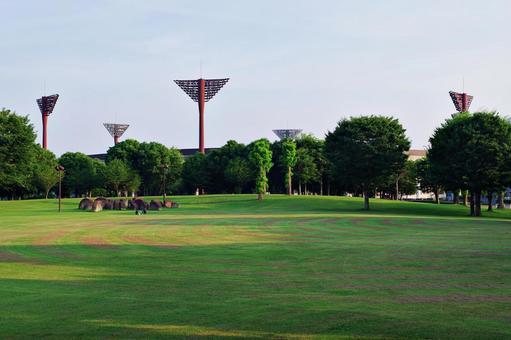 夏の公園にて 夏の公園にての写真