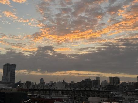 朝焼け 朝焼け,夕焼け,空の写真素材