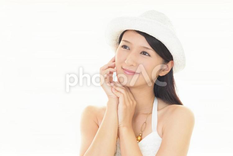 夏イメージの女性 女性,健康,美容の写真素材