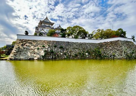 岸和田城の門 大阪,大阪府,岸和田の写真素材