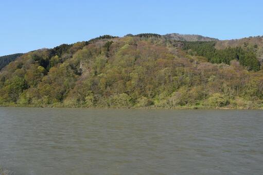 最上川 日本三大急流 国内最長 最上川,大河,河川の写真素材