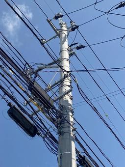 電柱電線7249 電柱電線7249の写真