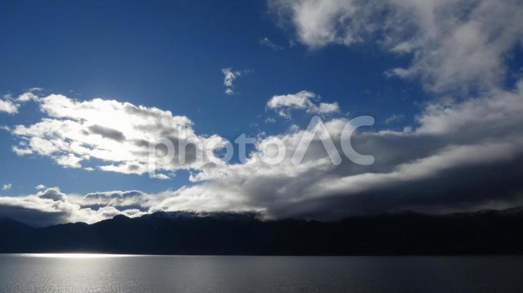 レイクハウェア ニュージーランド,レイクハウェア,キャンプ場の写真素材