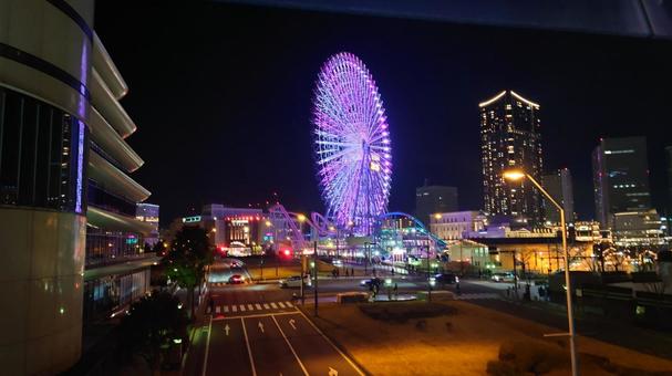 横浜の夜景 横浜の夜景 みなとみらい,イルミネーション,風景の写真素材