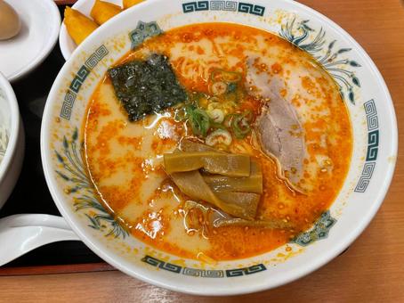 ラーメン ラーメン ラーメン,辛い,麺の写真素材