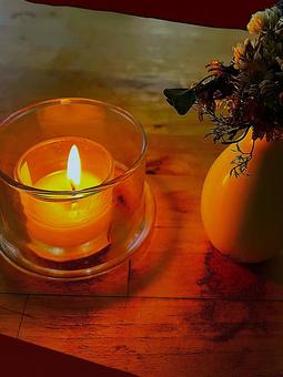 あかりーろうそくのあかりの写真
