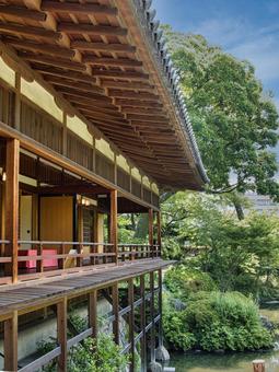 小倉城庭園の下屋敷 小倉城庭園の下屋敷 懸造り,書院造,武家屋敷の写真素材