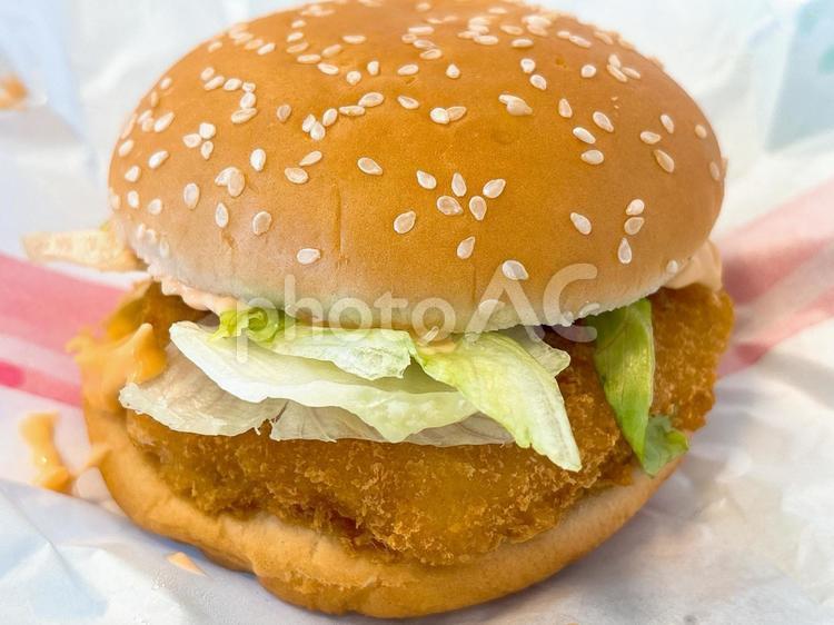 えびカツのバーガー えびバーガー,ハンバーガー,バンズの写真素材