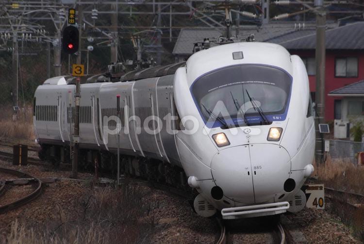 885系　トップナンバー編成 かもめ,885系,電車の写真素材