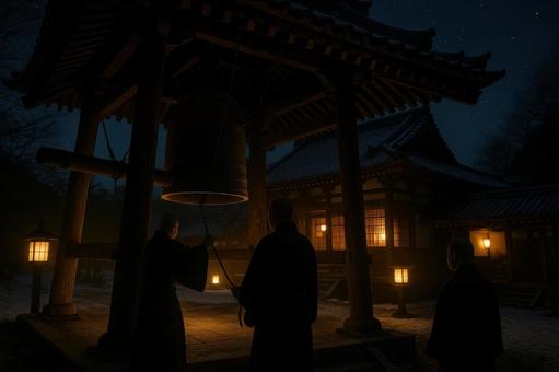 大晦日の除夜の鐘 大晦日の除夜の鐘の写真