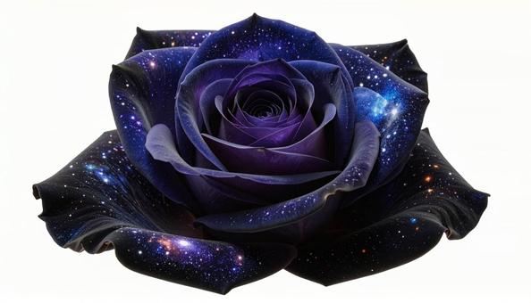 宇宙と一体化する薔薇(背景透過) 宇宙と一体化する薔薇(背景透過)の写真