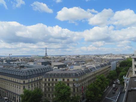 フランス、パリ中心部、オペラ座周辺の景色 パリ中心部,展望,風景の写真素材