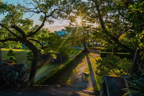 【佐賀】佐賀城跡の周辺 佐賀,佐賀城跡,城跡の写真素材