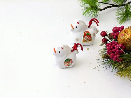 お正月(年賀状&年末年始)27 お正月(年賀状&年末年始)27 冬,年賀状,干支の写真素材