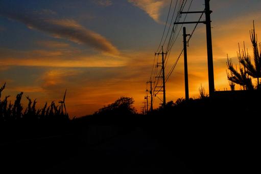 Photo, sky, silhouette, morning glow, 