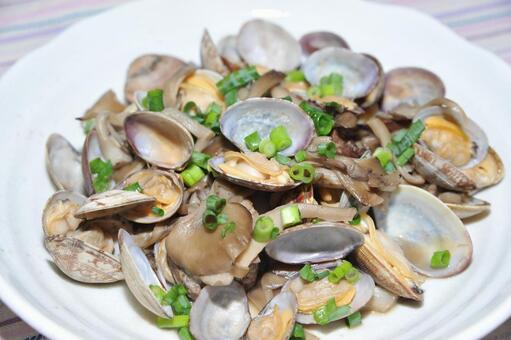 アサリの酒蒸し アサリの酒蒸し,料理,和食の写真素材