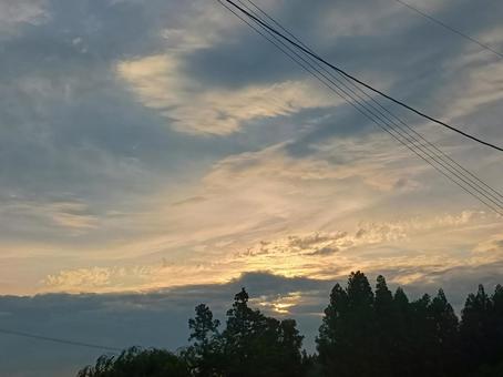 朝焼け空 朝焼け空 空,自然,美しいの写真素材