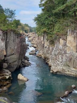 厳美渓 厳美渓 渓谷,自然,風景の写真素材