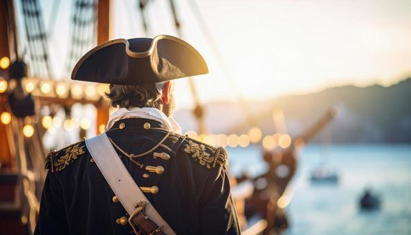 海賊の後ろ姿 海賊の後ろ姿の写真