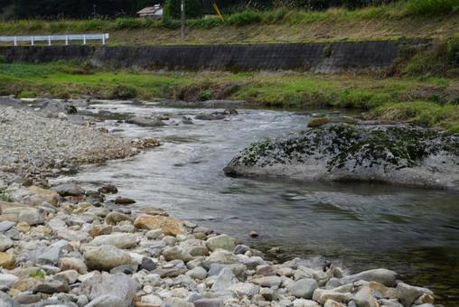 河原の風景 川,流れ,風景の写真素材