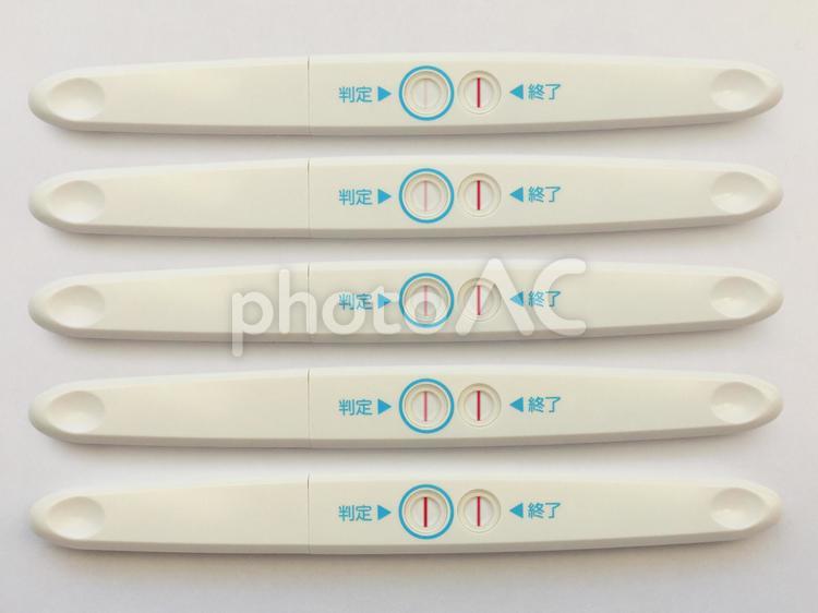 だんだん濃くなる妊娠検査薬 妊娠検査薬,妊活,妊娠の写真素材