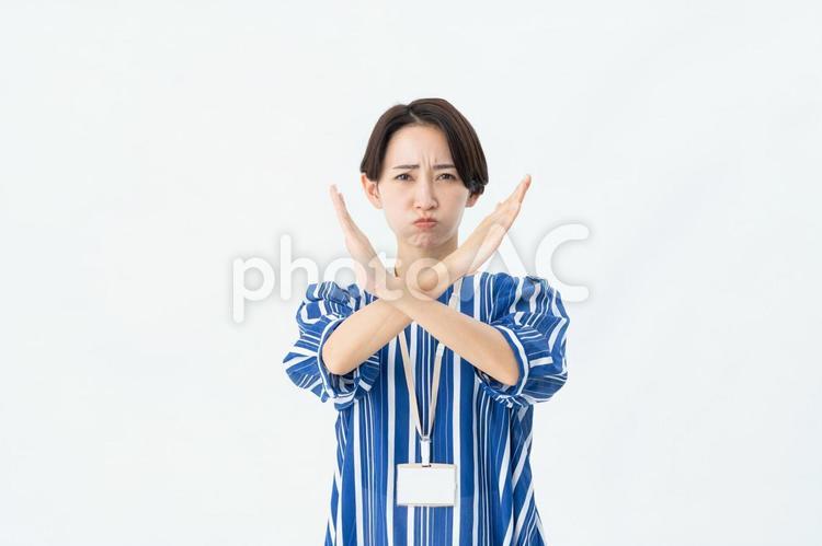 拒否するミドルのビジネスウーマン 拒否,ビジネスウーマン,ビジネスの写真素材