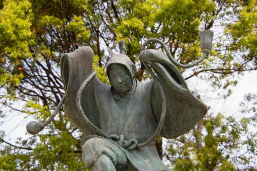 初代中村勘三郎生誕記念像 初代中村勘三郎生誕記念像の写真