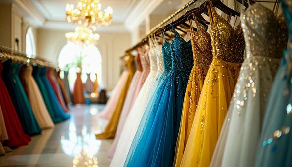 ドレスがかかる結婚式場のドレスルーム ドレスがかかる結婚式場のドレスルームの写真