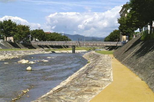 河原の風景 河原の風景 河原,飛騨高山,岐阜の写真素材