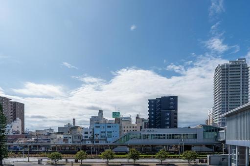 清水駅南口 清水駅,市街,清水の写真素材