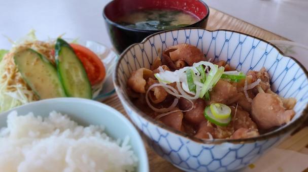 もつ煮込み定食 もつ煮,もつ煮込み,和食の写真素材