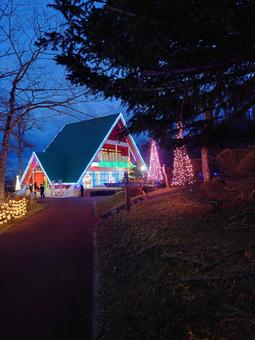 サンタランド　イルミネーション イルミネーション,サンタランド,広尾町の写真素材