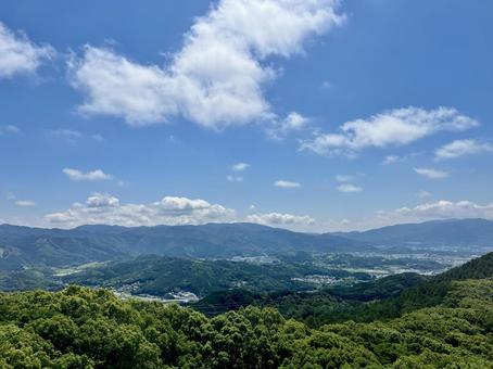 三日月山の山頂から眺める風景2 三日月山の山頂から眺める風景2の写真