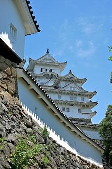 姫路城の素敵な城壁と天守閣 姫路城の素敵な城壁と天守閣 観光,日本城,旅行の写真素材