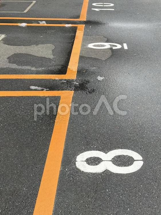 駐車場の番号 コインパーキング,パーキング,カーパークの写真素材