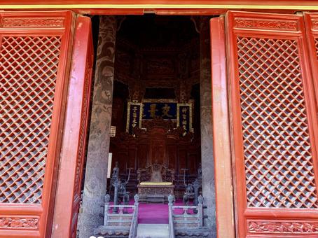 瀋陽故宮博物院の一番奥に鎮座する王の写真