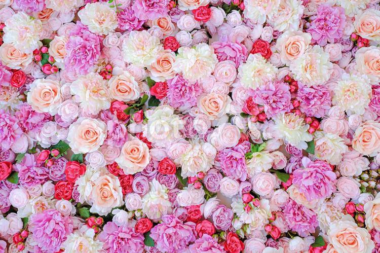 ピンクのお花を集めたフラワーデザイン③ フラワーアレンジメント,フラワーデザイン,ピンクの花の写真素材
