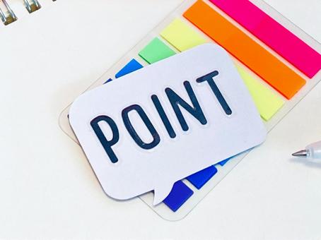 POINTの文字とカラフル付箋 POINTの文字とカラフル付箋 ポイント,ワンポイント,コツの写真素材