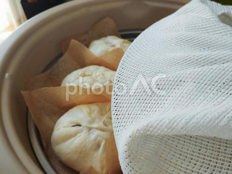 蒸しあがった中華まん-1 食べ物,スイーツ,軽食の写真素材