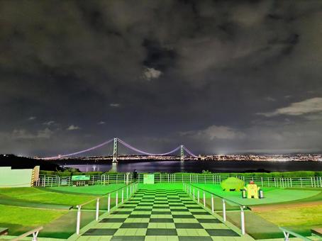 淡路SAから見る明石海峡大橋 淡路SAから見る明石海峡大橋 明石海峡大橋,橋,吊り橋の写真素材