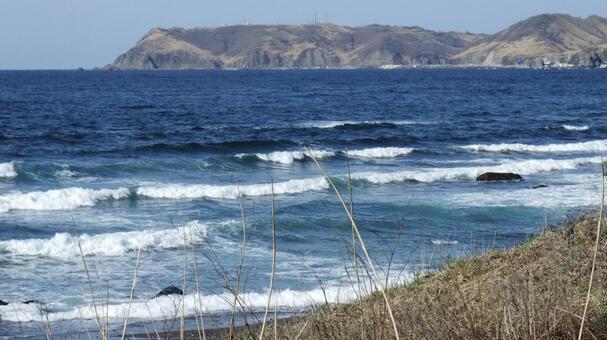 北海道の海 海,風景,大洋の写真素材