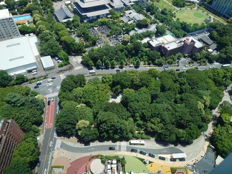東京タワーから見た景色 東京タワーから見た景色 街並み,東京,自然の写真素材