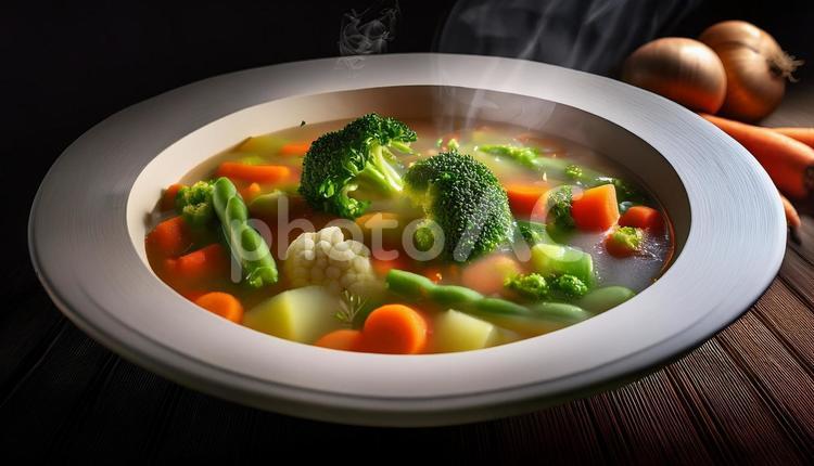 野菜たっぷり彩りスープ4 スープ,野菜,健康的の写真素材