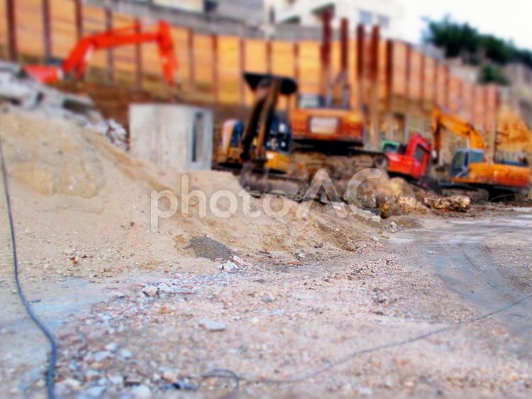 工事現場　イメージ 工事現場,建設現場,ショベルカーの写真素材