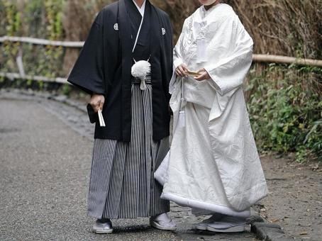 和装前撮り 和装前撮り 結婚式,結婚,前撮りの写真素材