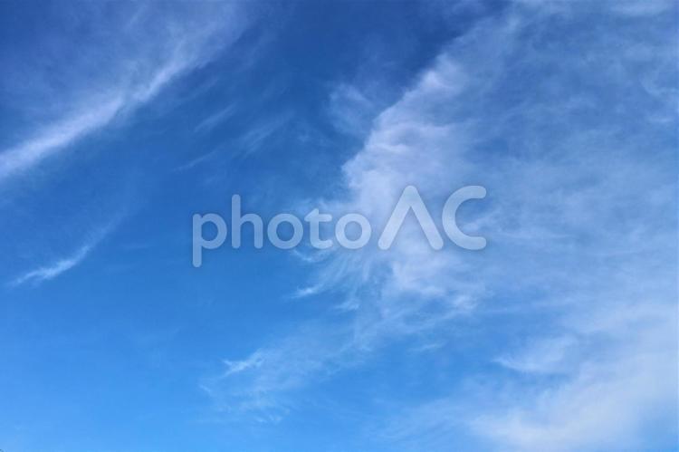 雲　すじぐも　雲の模様　空 雲,すじ,すじぐもの写真素材