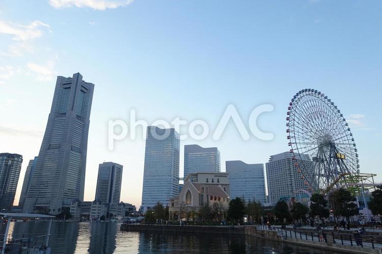 横浜の街並み 横浜,ランドマークタワー,街並みの写真素材