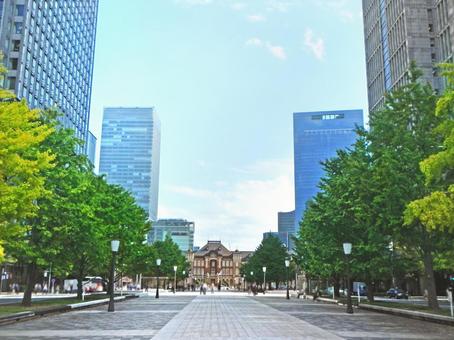 東京駅 駅前風景 東京駅 駅前風景の写真