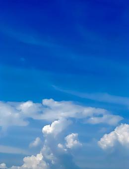 絵画的な青空 青空,空,スカイブルーの写真素材